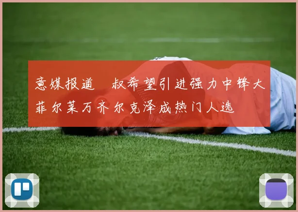 意媒报道囧叔希望引进强力中锋大菲尔莱万齐尔克泽成热门人选